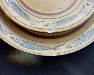 D150 - $80. Otagiri Speckled Stoneware 21 Pcs Set. 