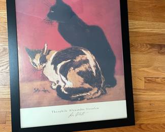 D32 - $10. Theophile Alexandre Steinle "Les Chats". Framed it measures 22.5" x 26.5". 