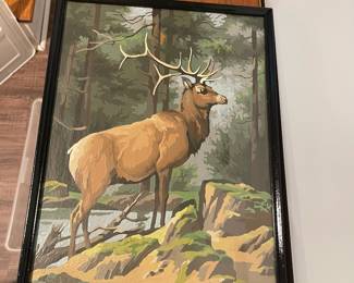 D78 - $20. Vintage Paint by Numbers. Measures 13" x 17" tall. 