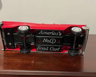 D92 - $50. 1959 Pontiac Bonneville 2 Door Convertible. Dealer Promo Car 1:25 scale. Sun visor is bent and there is a lot of wear on the Chrome accents.  