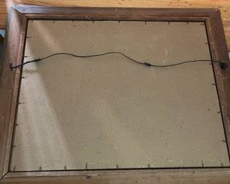 D15 - $85. Beautifully Framed Print of Victorian Print in excellent condition. Girl & St. Bernard Dog "Wide Awake" Measures 25.75" x 21.75". 