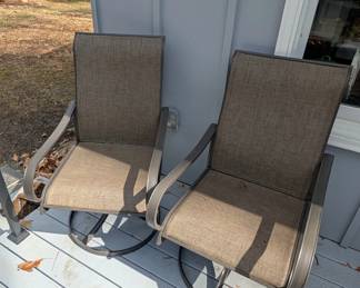D129 - $40. Pair of Swivel Chairs in good condition. 
