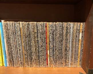 D84 - $50. Set of 57 Golden Books from 1950s. Fair condition. Some writing & cutting in paper doll editions. 