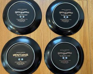 D24 - $30 "The Skeleton Dance" Disney 4 Pc. Plate Set. 