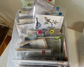 D135 - $30 Plastic Box with Large Lot of Stamps. 