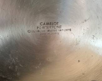 D158 - $20. Camelot Pewtertone Knight Helmet Ice Bucket. 