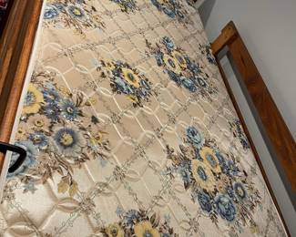 D76 - $150. Wooden Bunk Bed with Ladder & Drawer. Includes 2 regular twin mattresses but it is long enough to fit twin XL. Can be used as individual beds as well if you don't want them stacked. Measures 83" x 43" x 65" tall.  Located in a walk out basement but you will need 2 people to disassemble and move out!