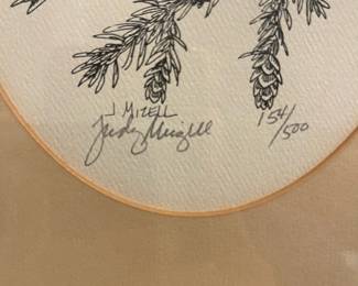 D81 - $30. Judy Mizell signed & numbered print prints. # 154/500 on left. #139/500 on right. Measures 19.5" wide x 12.5" tall. 
