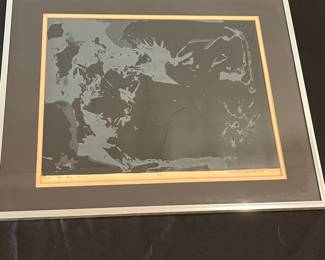 D50 - "Shot At The Moon" #2/3. Robert J. Burkhardt 1970. Framed it measures 20.5" x 16.5". 