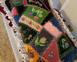 Antique Quilt Pillow. 