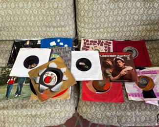 Large sections of 45’s - LPs - CDs- Books 