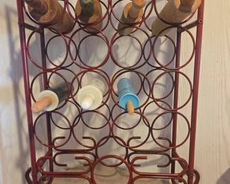 Vintage Rolling Pins & Wine Rack