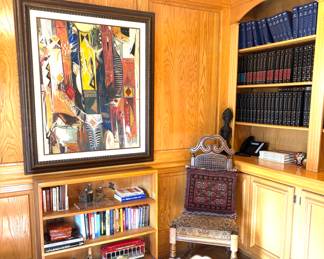 Painting by Ethiopian listed artist Fikru Gebremariam. 