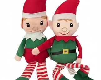 Plush Elf Christmas Figurines (Set of 2)