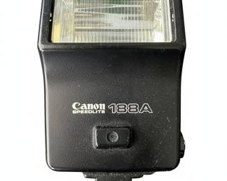 Canon AE-1 Program 1984 Olympic Games Edition 35mm Film Camera with Speedlite 188A Flash and Kalimar 70-210mm f/4 Macro Zoom Lens