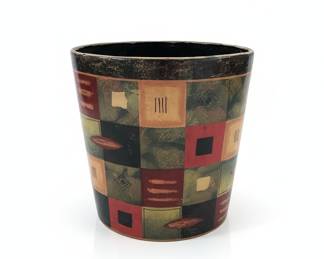 Decorative Ceramic Pot with Geometric and Abstract Design