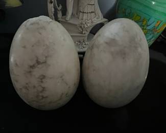 Pair of Vintage Marble Eggs