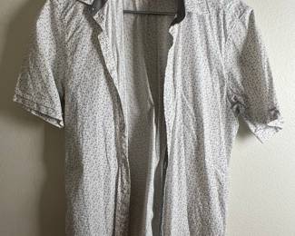 Michael Kors Men's Slim Fit Short Sleeve Button-Down Shirt