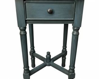 Painted Wood Side Table with Drawer