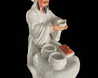 Shiwan Mudman Chinese Scholar Figurine