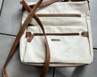 MultiSac White Faux Leather Crossbody Bag