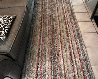 Striped Shag Runner Rug