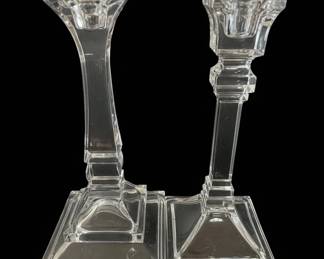 Crystal Taper Candle Holders Set of 