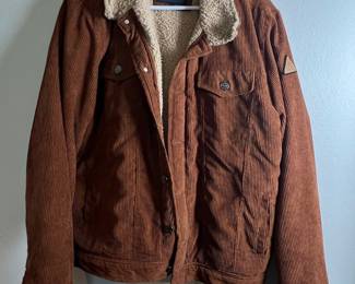 Aeropostale Men's Corduroy Sherpa Lined Trucker Jacket