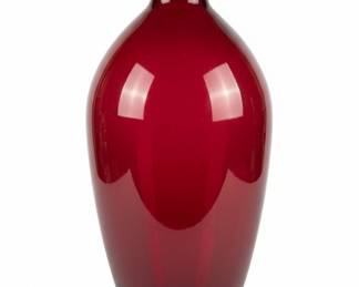  Ruby Red Glass Bottle Vase
