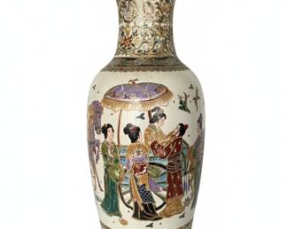 Satsuma Style Porcelain Vase with Figures