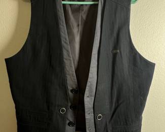 G by Guess Men's Black Denim Vest