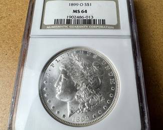1899-O Morgan Silver Dollar, NGC MS 64