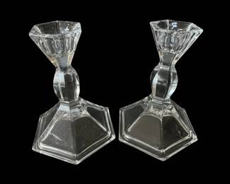 Crystal Candlesticks Set of 