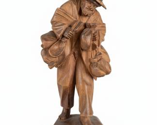 HandCarved Wooden Wanderer Figurine