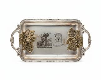 Mini GoldPlated Souvenir Tray from Rdo. de Madrid
