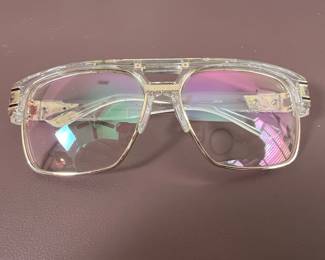 Vintage "Ken" Oversized Square Metal Eyeglasses Frame