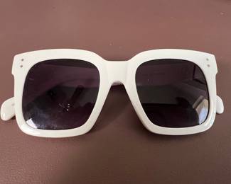 White Oversized Square Sunglasses