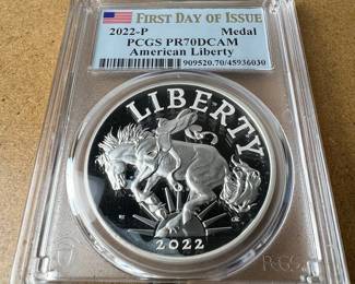 2022-P American Liberty Silver Medal PCGS PR70DCAM First Day of Issue