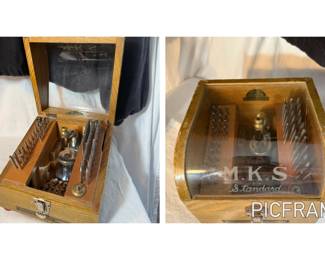 Vintage watchmaker's staking tool set