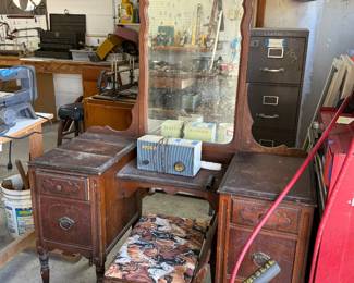 Antique vanity w/seat