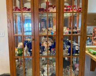 Lighted 4-shelf cabinet