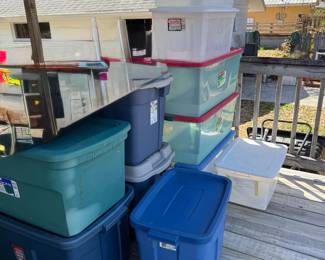 Storage bins with lids