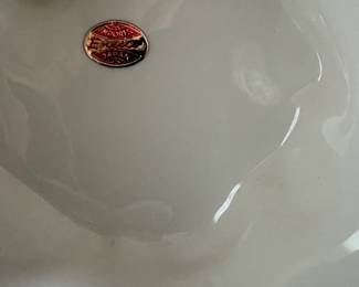 White Porcelain Cherub Urn with Floral Arrangement second image