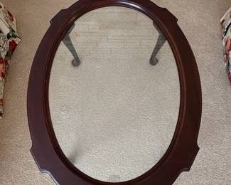 Georgian Court Oval Glass Top Coffee Table third image