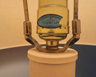 Pottery Barn Turned Wood Candle Holder Style Table Lamp second image