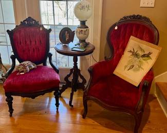 Victorian parlor chairs 