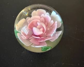 Large vintage murano-style blown glass paperweight 
