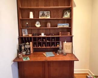 Vintage mahogany secretary desk 