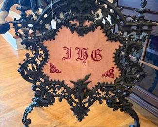 Antique cast iron firescreen