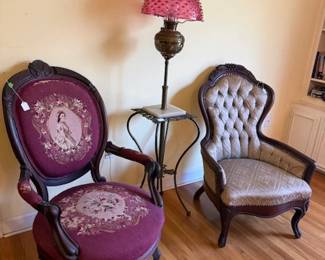 Victorian parlor chairs